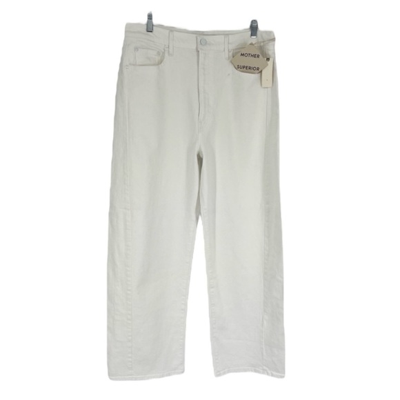 MOTHER Denim - Mother The Half Pipe Ankle White Denim Barrel Jeans in Totally Innocent 33 NWT